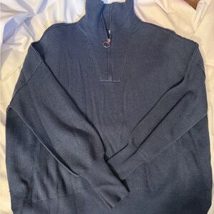 Blue Half-Zip Sweater